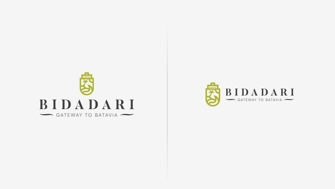 Bidadari horizontal and stacked lockups