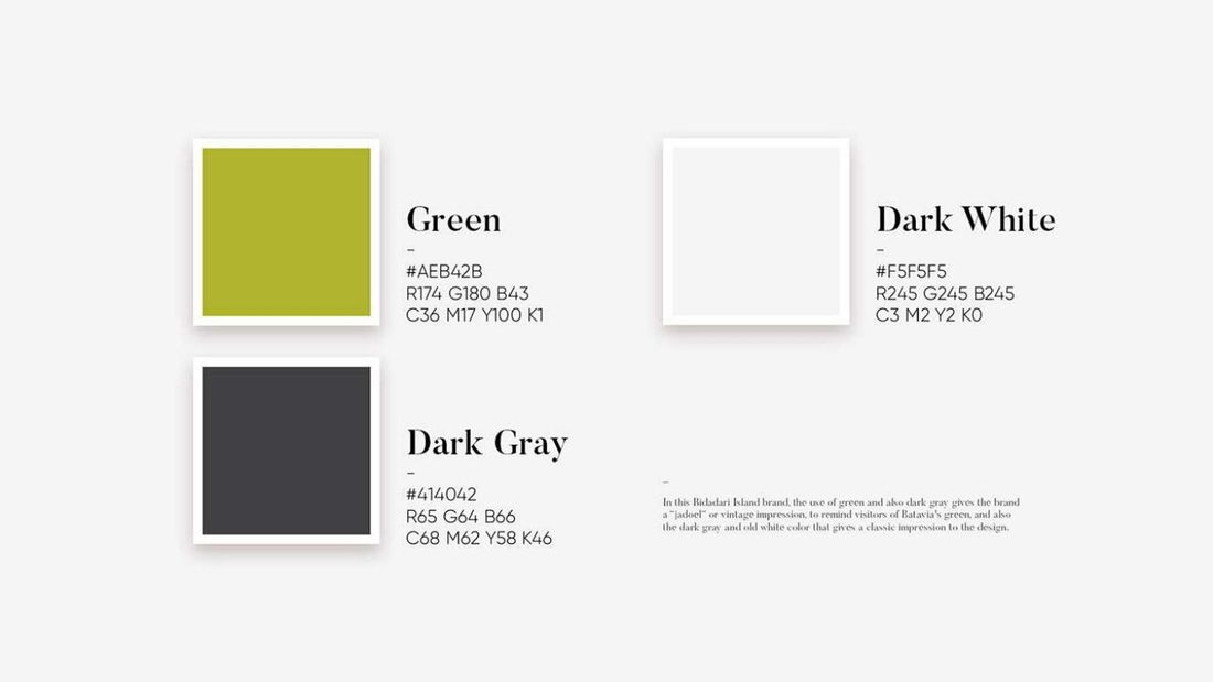 Bidadari colour palette